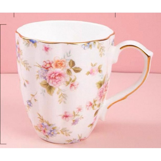 كوب سيراميك مورد أبيض 8520