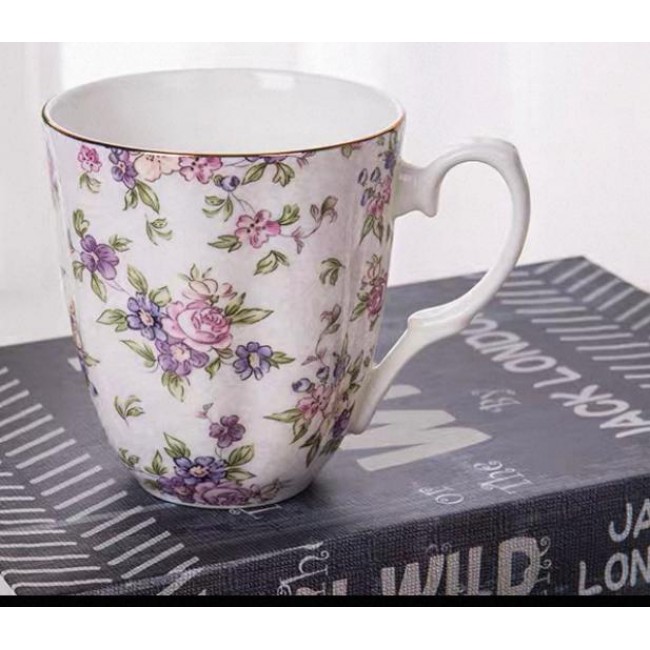 كوب سيراميك عالي الجوده نقوش الورد 8525