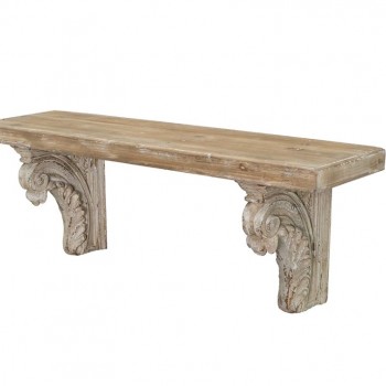 رف جداري من خشب الطبيعي تصميم روماني فاخر 7402