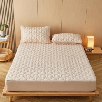 لباد سرير من القطن غير قابل للانزلاق ومضاد للبكتريا متوفر الحجمين  8558