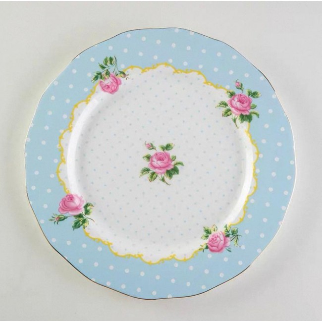 صحن سيراميك بنقوش ورود ريفيه 8540