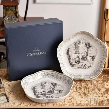 طقم صحن سيراميك فيلروي مع علبة هديه العدد 2 8222