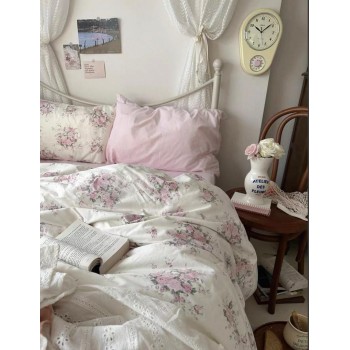 مفرش سرير قطن بتصميم اوربي فاخر نفرين L8599 مفرش سرير قطن بتصميم اوربي فاخر نفرين L8599