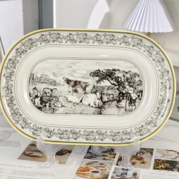 صحن سيراميك فيلروي بنقوش ريفيه 8221