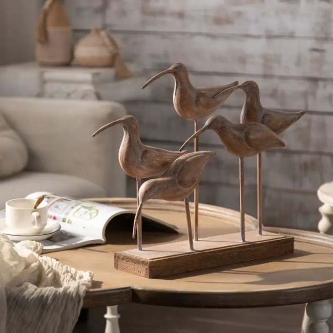 تحفه خشبيه منحوته شكل الطيور ملائم لغرفة المعيشه -L3991 تحفه خشبيه منحوته شكل الطيور ملائم لغرفة المعيشه -L3991