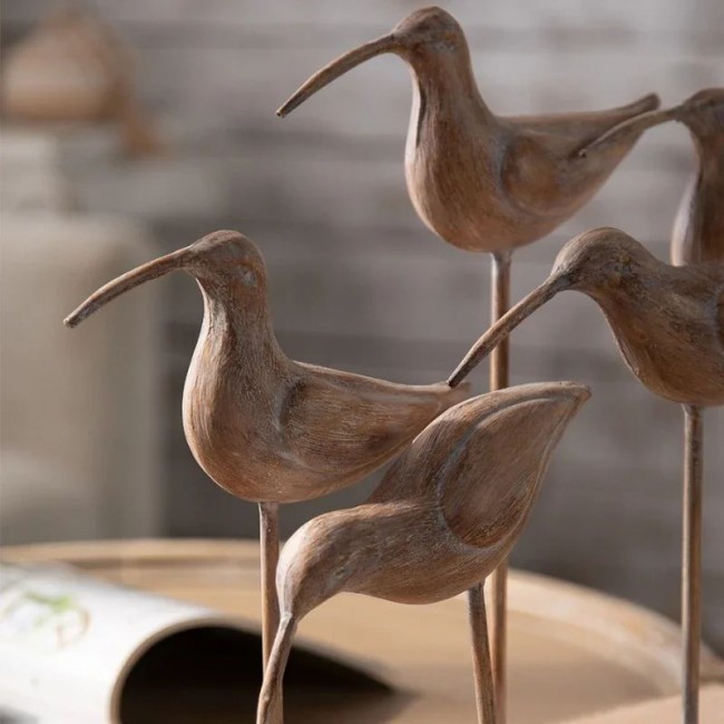 تحفه خشبيه منحوته شكل الطيور ملائم لغرفة المعيشه -L3991 تحفه خشبيه منحوته شكل الطيور ملائم لغرفة المعيشه -L3991